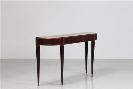 BUFFA PAOLO (1903 - 1970) Consolle in palissandro intarsiato e dettagli in...
