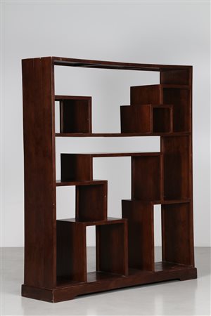 DOMUS NOVA Libreria in rovere massello, anni 40 . -. Cm 173,00 x 200,00 x...