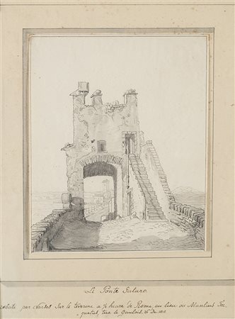 Anton Pitloo (Arnhem 1790 - Napoli 1837)(attr.) "Ponte Salaro" china e...