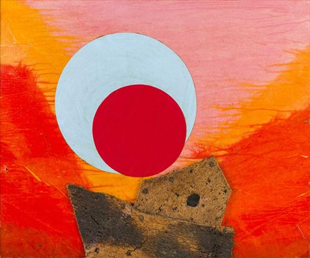 ROBERTO CRIPPA (1921 - 1972) Landscape 1971 Tecnica mista con collage su...