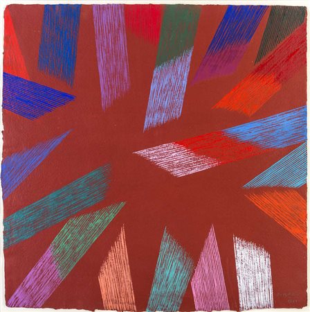 PIERO DORAZIO (1927 - 2005) Senza titolo 1981 Tecnica mista su cartoncino...