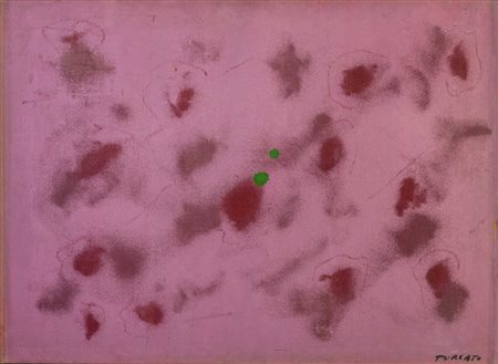 GIULIO TURCATO (1912 - 1995) Fosforescente Tecnica mista su tela 72 x 98 cm...