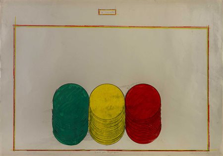 RODOLFO ARICÒ (1930 - 2002) Pronti per dipingere 1966 Tecnica mista su...