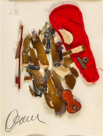 ARMAN (1928 - 2005) Senza titolo Collage su cartoncino 28 x 21 cm Per questa...