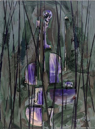 ARMAN (1928 - 2005) Senza titolo dalla serie 'Paint throwing over instrument'...