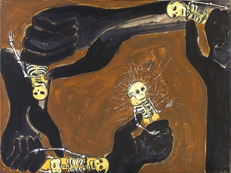 ENZO CUCCHI (1949) Processo 2004 Olio su tela 51 x 67 cm Data, firma e titolo...