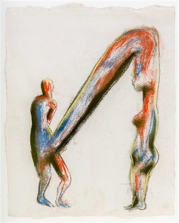 FRANCESCO CLEMENTE (1952) Senza titolo 1983-1984 Pastello su carta 52,5 x...