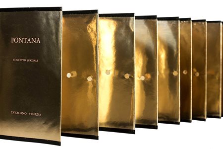 LUCIO FONTANA (1899 - 1968) Concetto spaziale 1966 Libro d'artista, es....