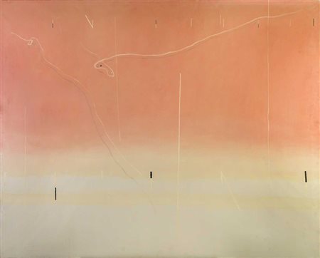 VALENTINO VAGO (1931) Senza titolo 1973 Olio su tela 130 x 162 cm Firma e...