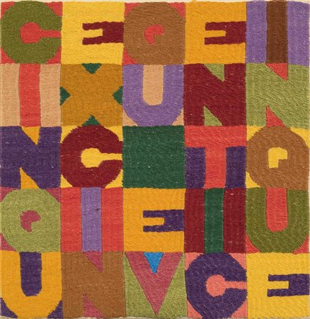 ALIGHIERO BOETTI (1940 - 1994) Cinque x cinque venticinque 1988 c. Ricamo su...