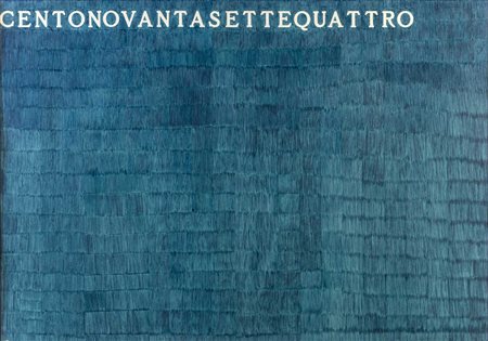 ALIGHIERO BOETTI (1940 - 1994) Centonovantasettequattro 1974 Penna a sfera su...