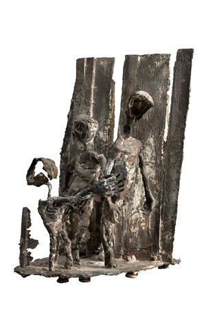 ALIK CAVALIERE (1926 - 1998) Piccola scena familiare in casa di Gustavo B....