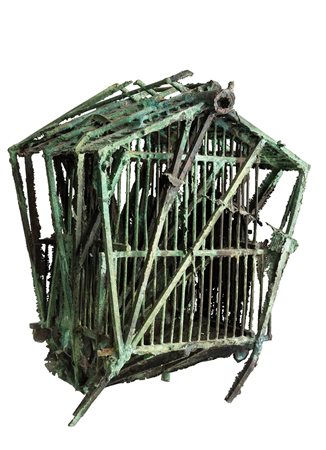 ALIK CAVALIERE (1926 - 1998) Cespuglio in gabbia 1983 Scultura in bronzo 40 x...