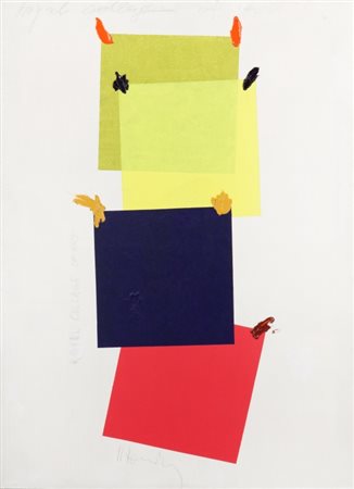 ALDO MONDINO (1938-2005) oyal college of artacrilico su tela cm...