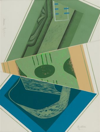 ALDO MONDINO (1938-2005) Armonica-Per chitarra tecnica mista su carta cm...