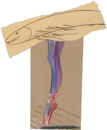 ALDO MONDINO (1938-2005) Arabesque - anno in corso di studiotecnica mista...