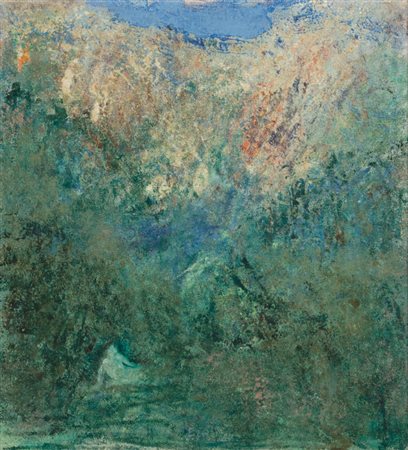 RUGGERO SAVINIO (1934-) La Ninfa Eco 1980olio su masonite cm 100x90firmato,...