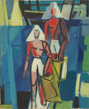 ANTONIO CORPORA (1909-2004) Senza titoloolio su tela cm 47x38firmato sul...