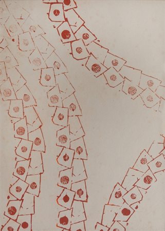 RENATO MAMBOR (1936-2014) Itinerario 1968rullo su cartone cm 100x70 firmato...