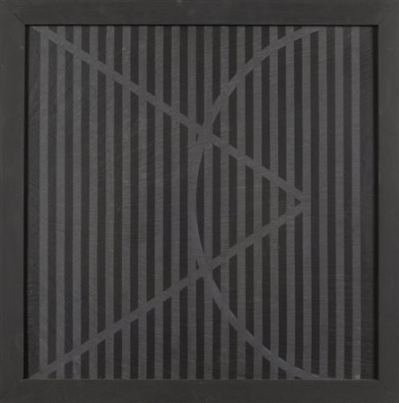 ELIO MARCHEGIANI (1929-) Grammature di non colore nero 1977 acrilico su...