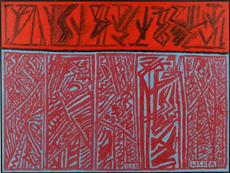 RICCARDO LICATA (1929-2014) Senza titolo 2010olio su tela cm 90x120firmato in...