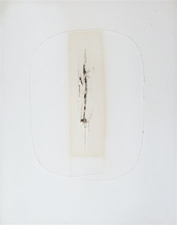 LUCIO FONTANA (1899-1968) Concetto Spaziale 1962-1965strappi e graffiti su...