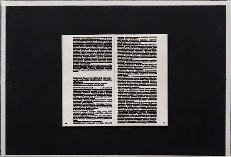 EMILIO ISGRO' (1937-) Come é stato 1972china su libro tipografico in box di...