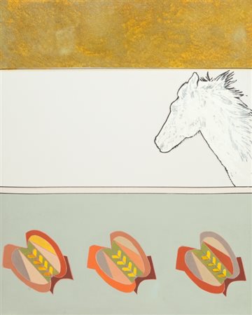 RENATO MAMBOR (1936-2014) I tre melograni 2004acrilico su tela tamburata cm...