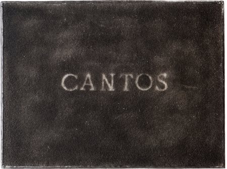 PIERPAOLO CALZOLARI (1943-) Cantos anni '70sale e piombo su tavola cm...