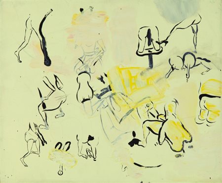 WILLIAMS SUE (1954-) Rabbits 1995olio su tela cm 37,5x46firmato, datato e...