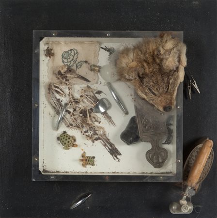 DANIEL SPOERRI (1930-) Moulin Boyard 1982 assemblage polimaterico cm...