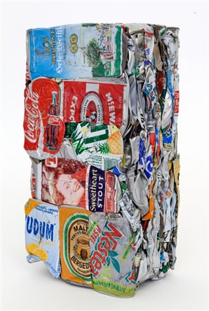 CESAR (1921-1998) Compressione 1990 lattine di alluminio pressato, cm...