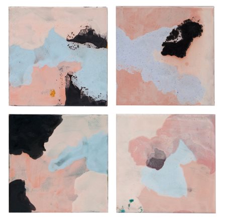 FAUSTO MELOTTI (1901-1986) Quattro piastre in terracottagres smaltato cm...