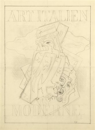 GINO SEVERINI (1883-1966) Art Italien Moderne, studio per la copertina...