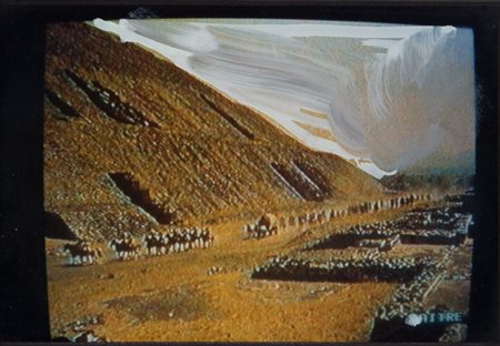 MARIO SCHIFANO (1934-1998) Senza titolo 1990-97tecnica mista su fotografia...