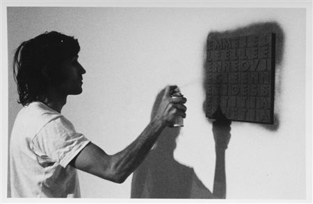 COLOMBO GIORGIO (-) Alighiero Boetti21 maggio 1970stampa vintage ai sali...