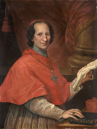 Scuola romana del secolo XVIIIRitratto di cardinale a mezzobustoolio su tela...