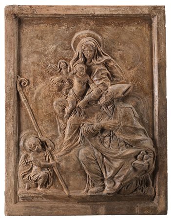Arte dell'inizio del secolo XIX "Madonna con Bambino, San Nicola e San...