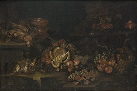Scuola dell'Italia settentrionale secolo XVIIINatura morta con frutta e...
