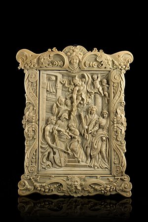 Arte nord europea, secolo XIX "Scena mitologica, ritratto dei committenti"...