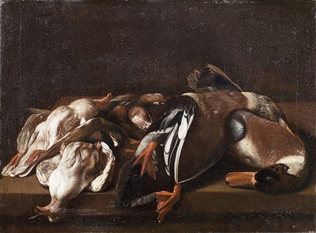 Evaristo Baschenis (Bergamo 1617 - Bergamo 1677)Natura morta in cucinaolio su...