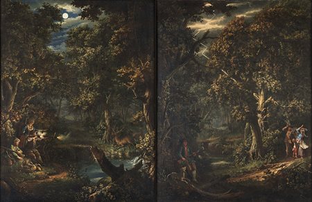 Giovanni Battista Innocenzo Colombo (Arogno 1717 - 1801)(attr.)Caccia al...