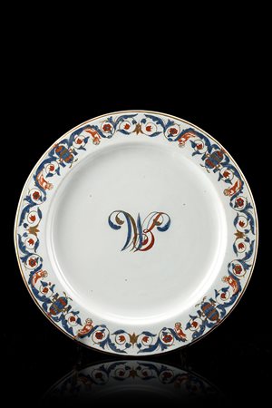 Manifattura Pasquale Rubati, Milano, fine del secolo XVIII. Piatto tondo in...