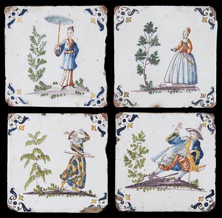 Manifattura di Felice Clerici, Milano 1756/1789. Gruppo di diciotto...