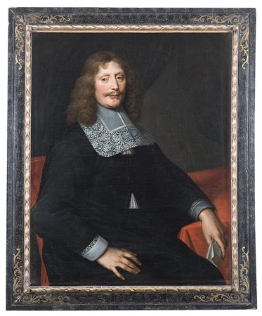 Scuola fiamminga del secolo XVIIRitratto di gentiluomo con baffi e...