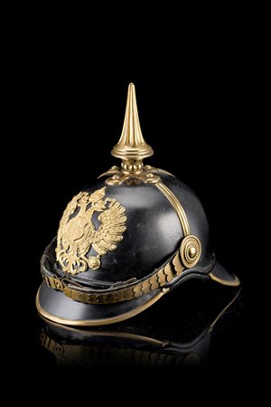 Elmo chiodato (pickelhaube) da Sottufficiale della Gendarmeria, Impero...