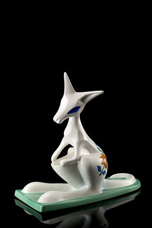 Mario Sturani (Ancona 1906 - Torino 1978)"Canguro"Ceramica formata a colaggio...