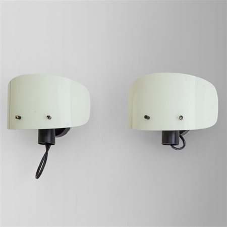 GINO SARFATTI Due lampade a parete '216' per ARTELUCE, circa 1956. Ottone...