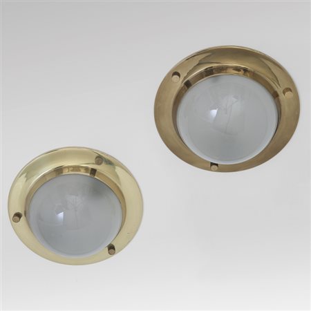 LUIGI CACCIA DOMINIONIDue lampade a parete o a plafone 'LSP6' ('Tommy') per...