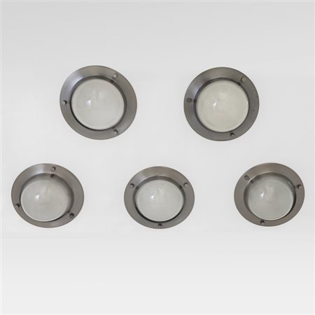 LUIGI CACCIA DOMINIONICinque lampade a parete o a plafone 'LSP6' ('Tommy')...